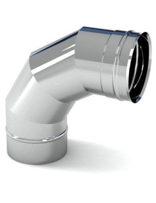 Nerūdijančio plieno alkūnė 90 laipsnių