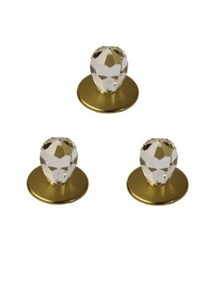 KRISTATLŲ KOMPLEKTAS CR-16 AUKSO SPALVOS 3VNT