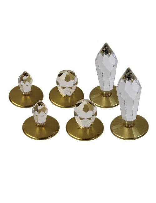 KRISTATLŲ KOMPLEKTAS KIT-6 AUKSO SPALVOS 6VNT