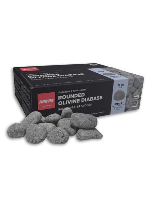 Pirties akmenys olivino diabazas 5-10cm gludinti 15kg