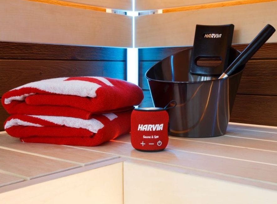 HARVIA vandeniui atsparus garsiakalbis, raudonas