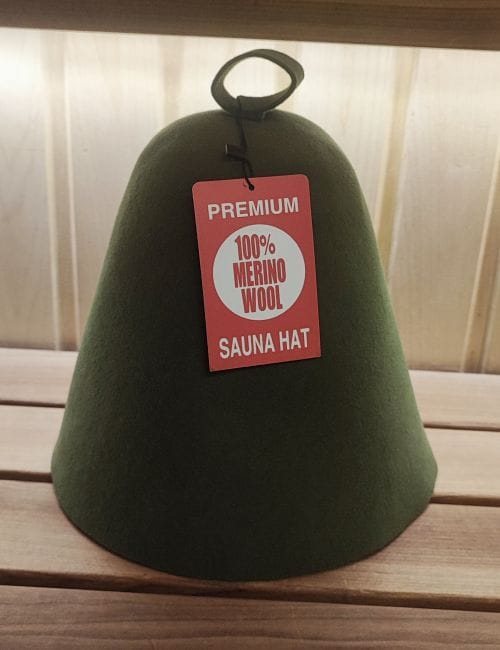 Merino vilnos veltinė kepurė žalia