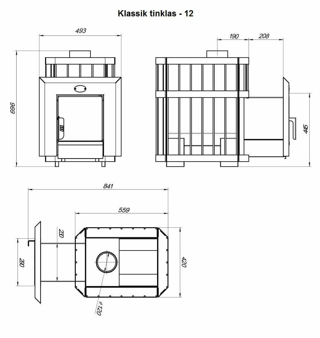 Nova Klassik tinklas 12 su stiklu