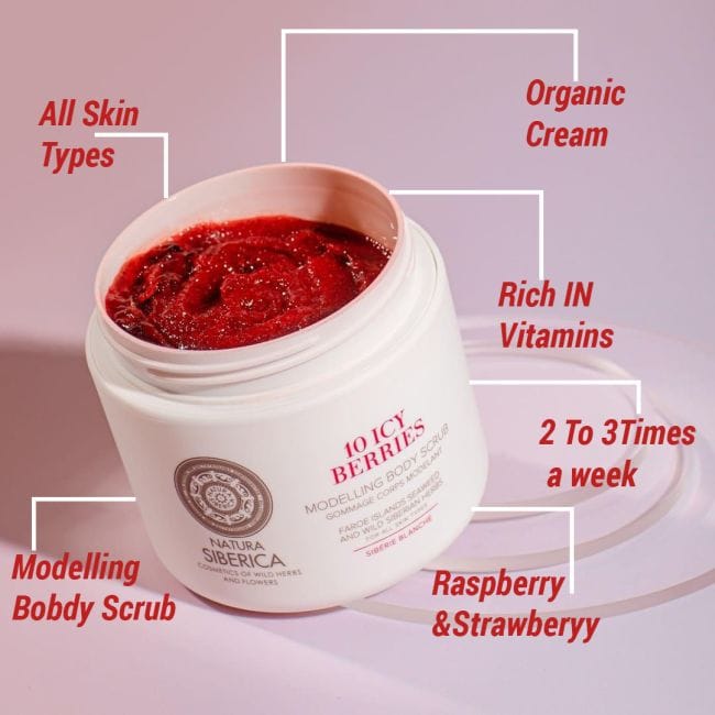 Natura Siberica Modeliuojantis šveitiklis kūnui 10 ICY BERRIES , 370ml